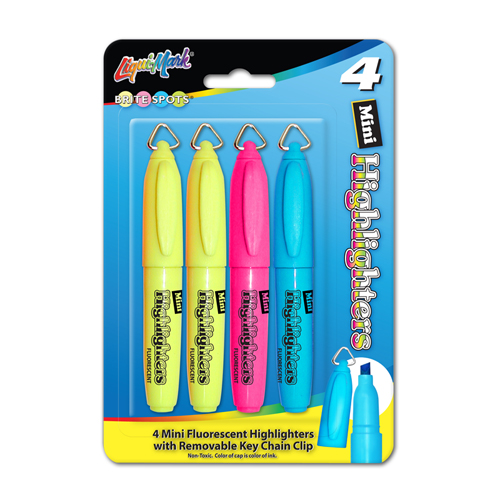 4 ct Brite Spots® Mini Highlighters - Assorted