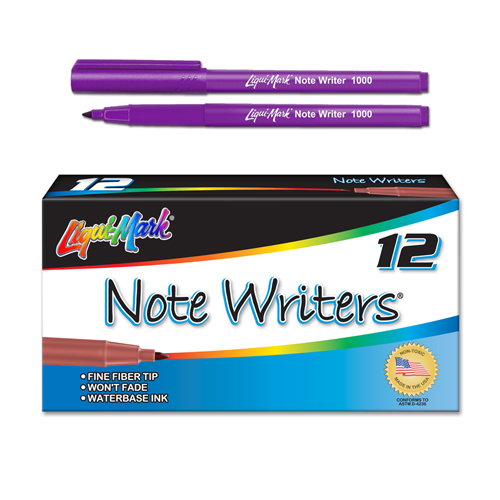 12 ct Note Writers® Fiber Point, Pocket Markers - Purple