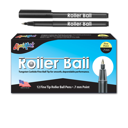 12 ct Roller Ball™, Fine Point Pen - Black