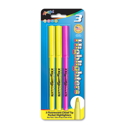 3 ct Brite Spots® Pocket Highlighters - Assorted