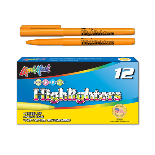 12 ct Brite Spots® Pocket Highlighters - Orange