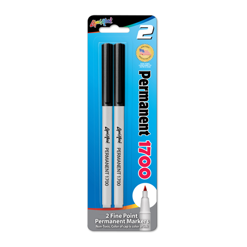 2ct  Permanent Extra Fine, Pocket Markers - Black