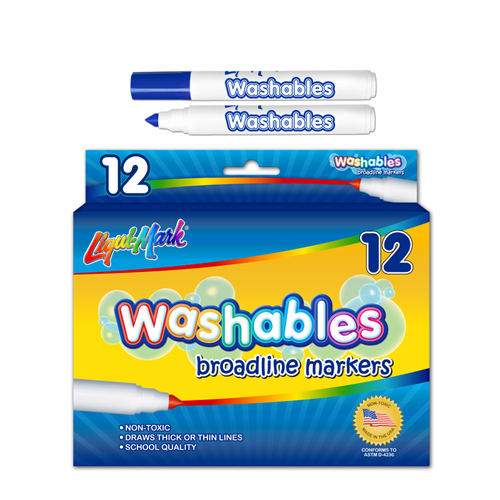12 ct Broadline Washable Markers Blue