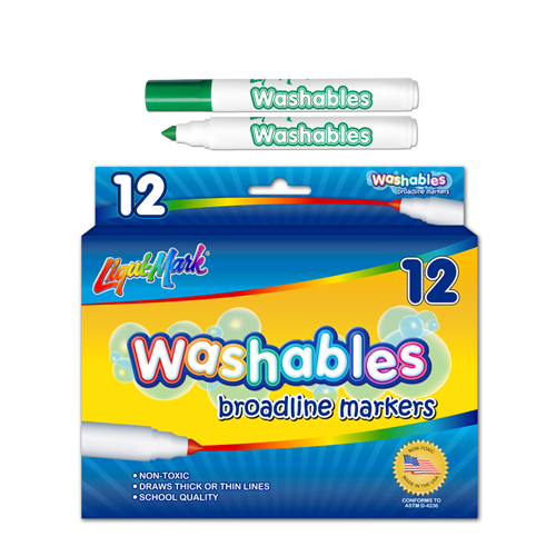12ct  Broadline Washable Markers - Green