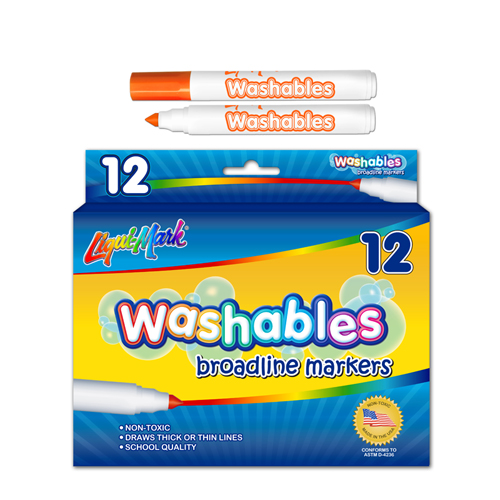 12 ct Broadline Washable Markers - Orange