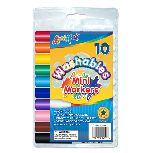 10 ct Mini Broadline Washable Markers - Assorted