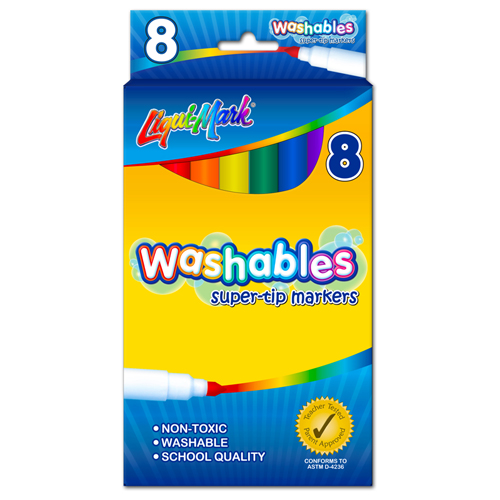 8 ct Super Tip Washable Markers - Assorted