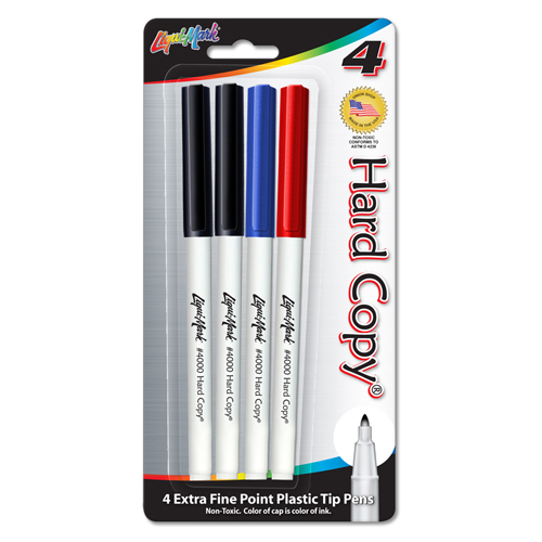 4 ct Hard Copy Markers - Assorted