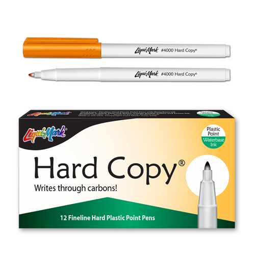 12 ct Hard Copy Markers - Orange