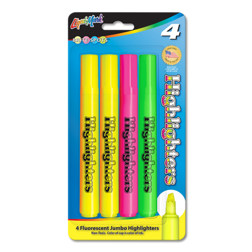 4 ct Brite Spots® Fluorescent Highlighters - Assorted