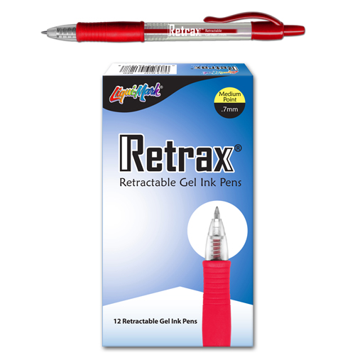 12 ct Retrax® Gel Pens - Red