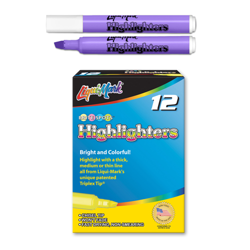 12 ct Broadline Highlighters - Lavender
