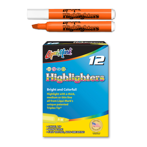 12 ct Broadline Highlighters - Orange