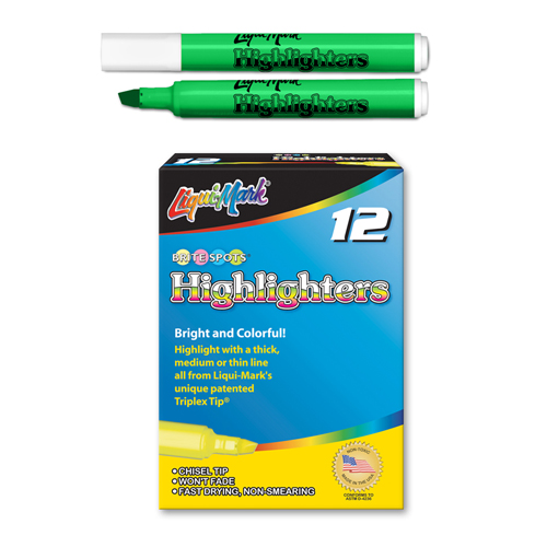 12 ct Broadline Highlighters - Green