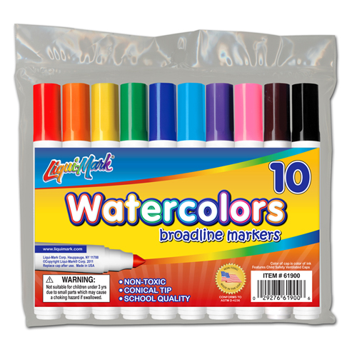 12 ct Broadline, Conical Tip Watercolor Markers - Assorted