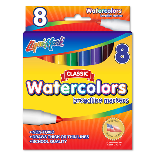 8 ct Broadline Watercolor Markers - Assorted
