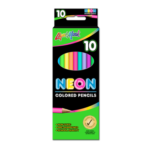 10 ct Neon Colored Pencils - Assorted