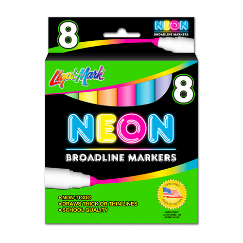 8 ct Broadline Neon Watercolor Markers - Assorted