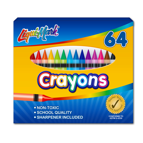 64 ct Crayons with Sharpener