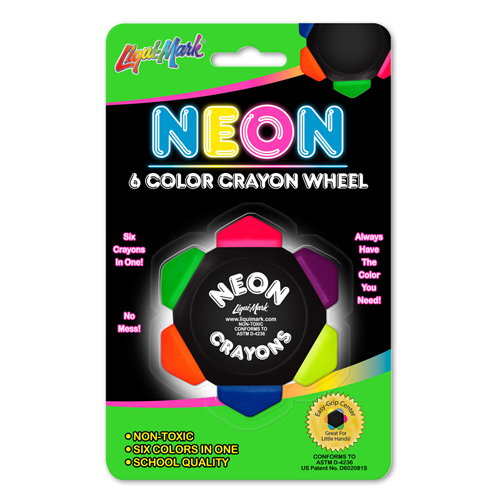 Crayo Craze® Neon Six Color Crayon Wheel