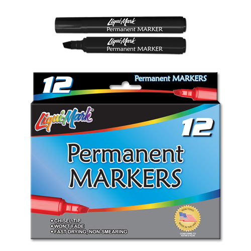 12 ct Broadline Permanent Markers - Black