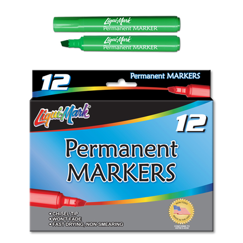12 ct Broadline Permanent Markers - Green