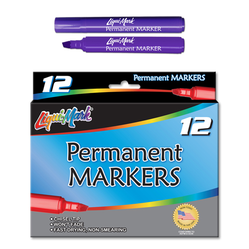 12 ct Broadline Permanent Markers - Purple